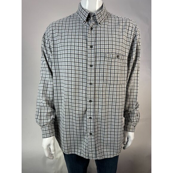 Roundtree & Yorke Authentic Portuguese Flannel Men’s Plaid Button-Down Shirt L - Picture 1 of 16